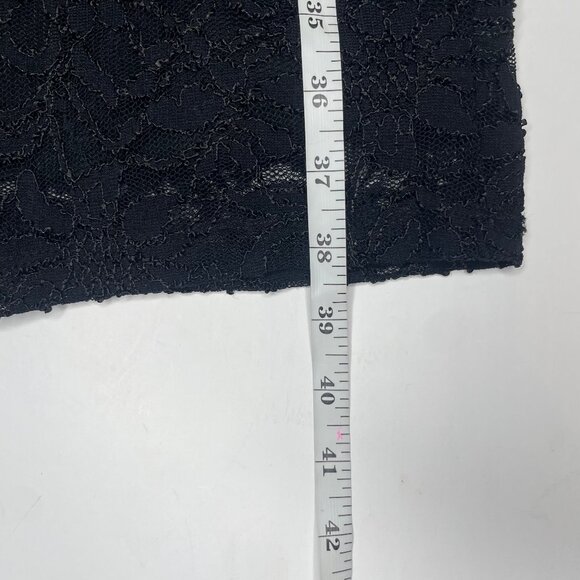 Marina Black Silver Sparkle Scallop Neckline Lace Midi Dress Event Occasion 8 - Picture 9 of 13